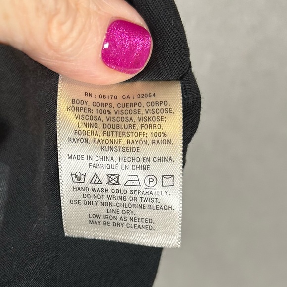 Anthropologie Maeve Botanica Floral Faux Wrap Midi Dress Size 6 Black Yellow - Picture 8 of 11